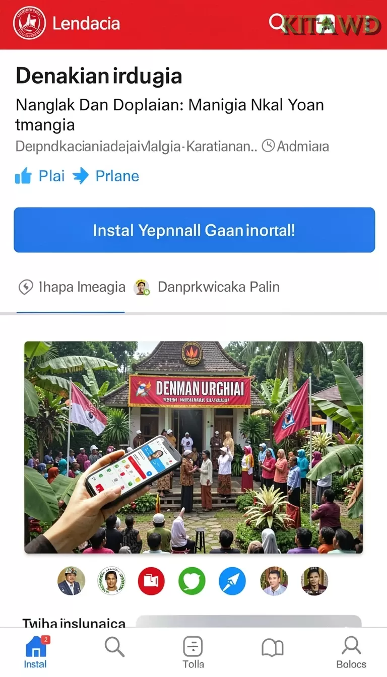 Cuplikan layar KOITOTO — menu navigasi