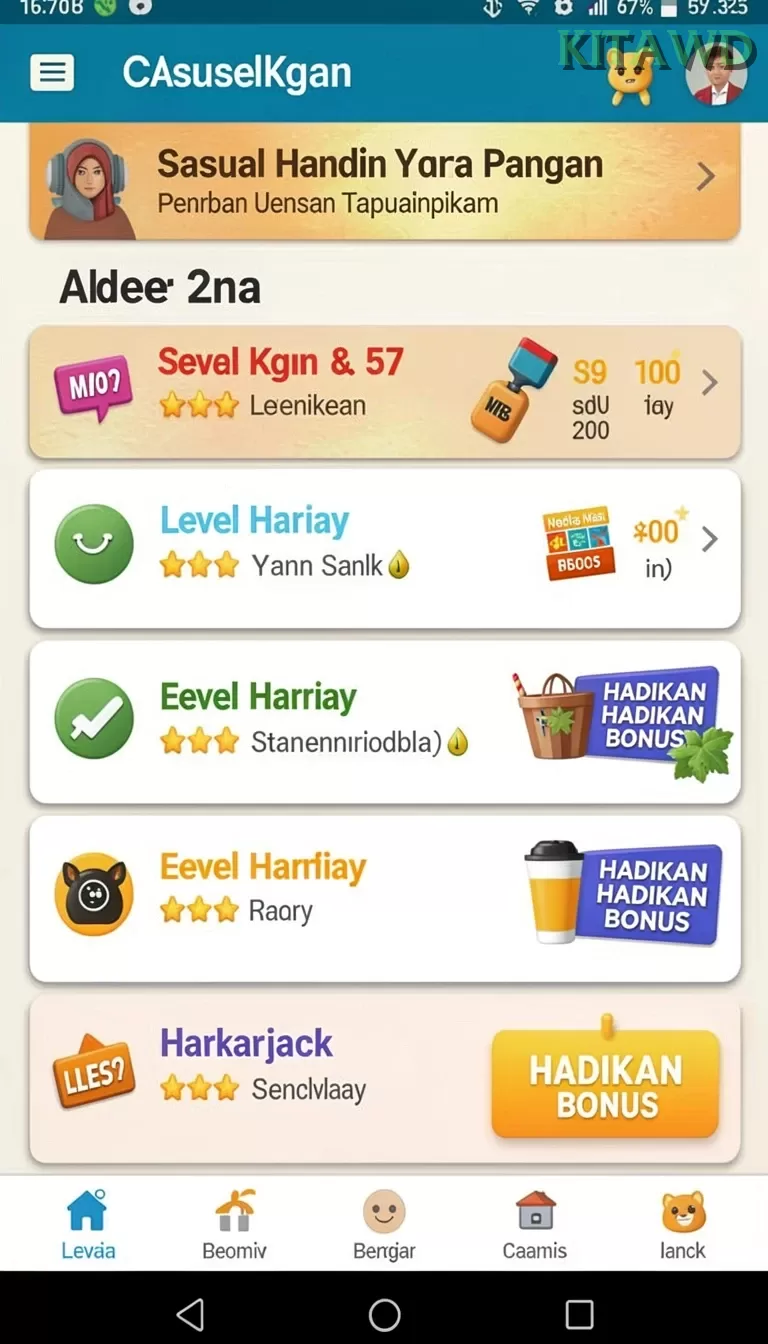 Cuplikan layar ATOM138 — halaman utama